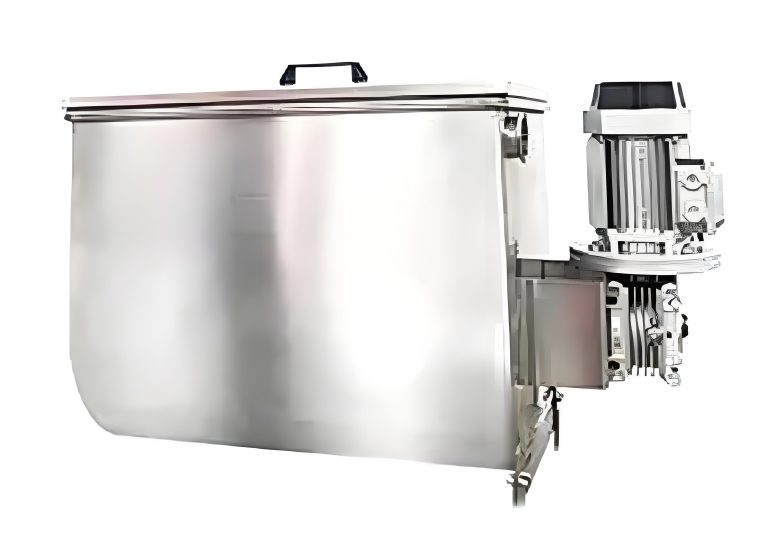 Horizontal mixing hopper